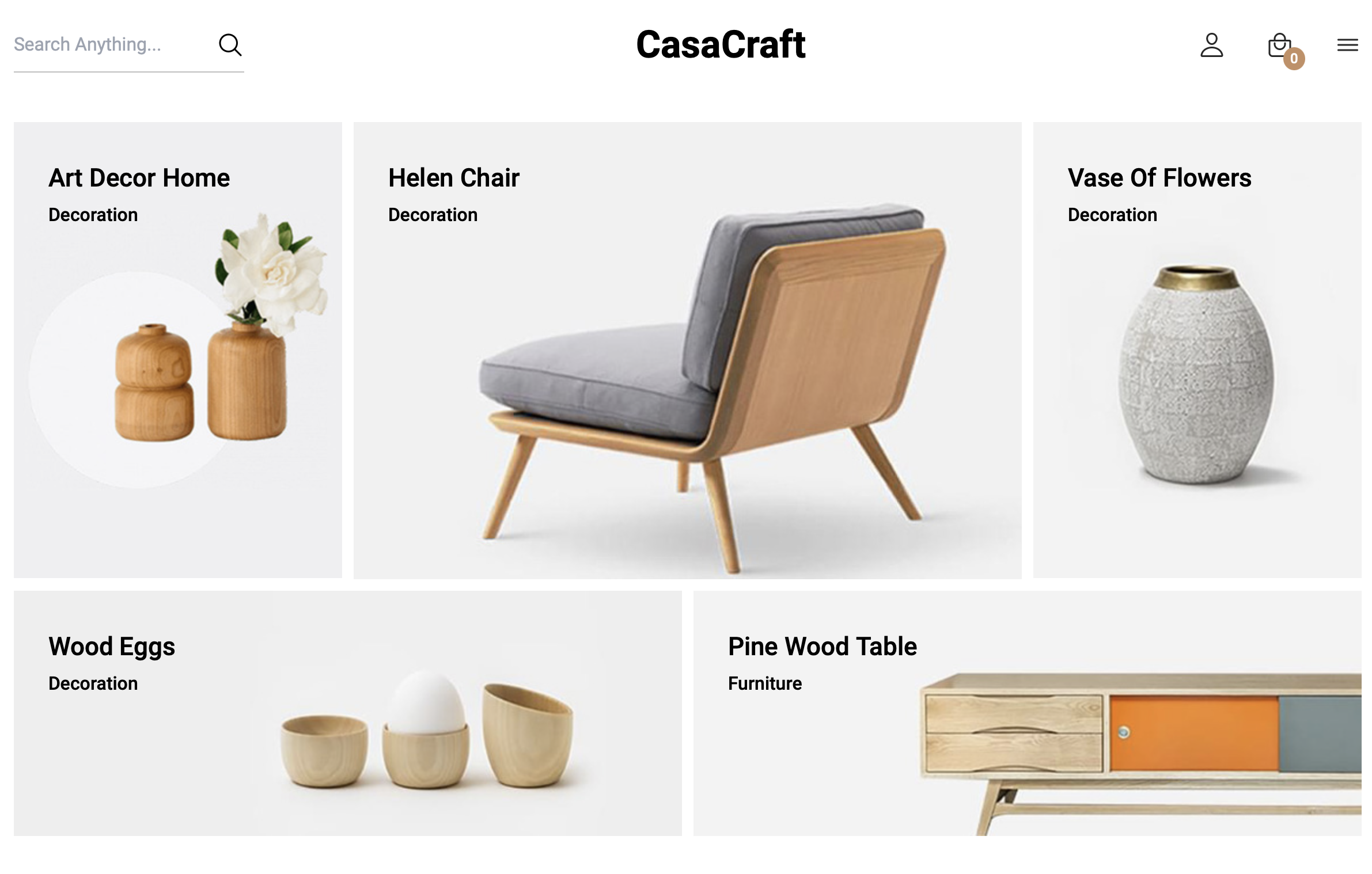 CasaCraft - Furniture E-Commerce Website