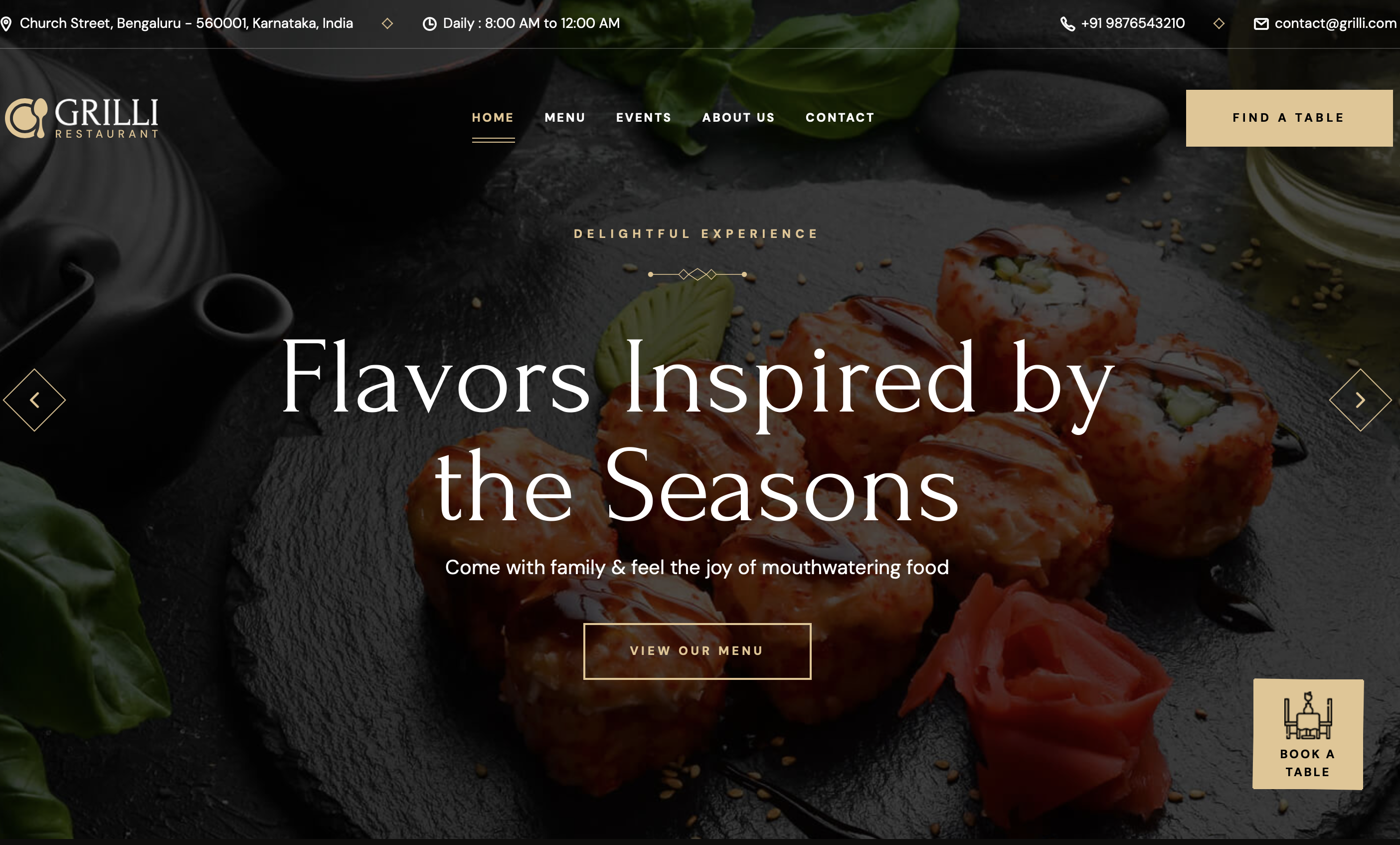 Grilli - Restaurant Website